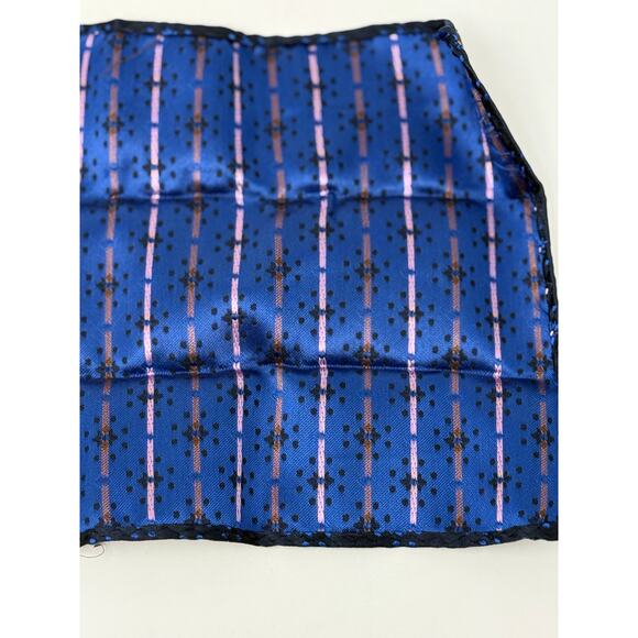 Momento New Style Tie Cufflinks and Hankerchief Blue Floral - Picture 2 of 9